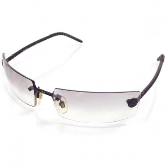 Frameless Clear Logo Sunglasses