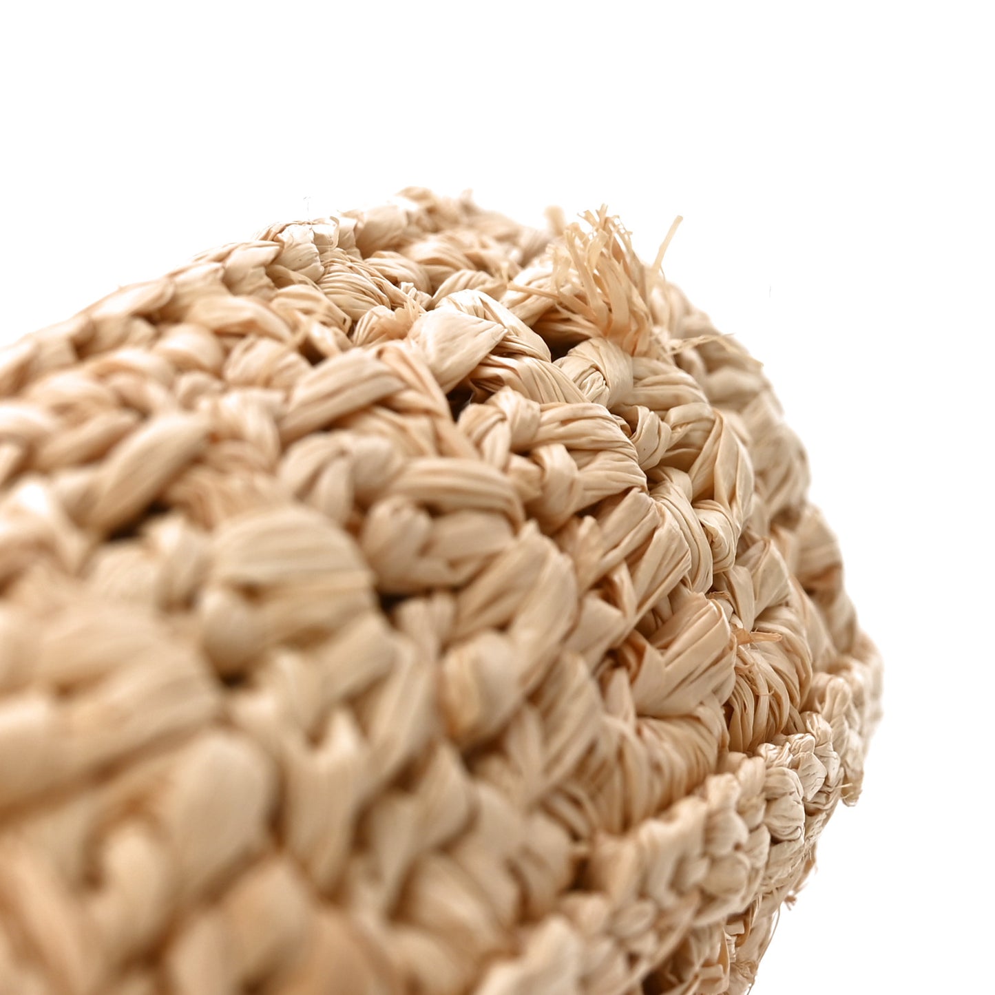 Raffia Calfskin Triomphe Panier Hobo Bag Natural Tan