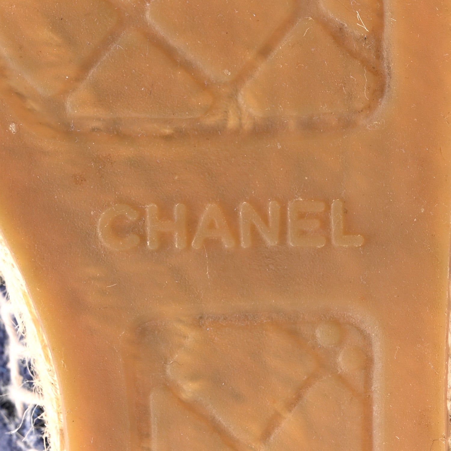Chanel Denim Toile CC Espadrilles 38 Navy Black 7 of 10