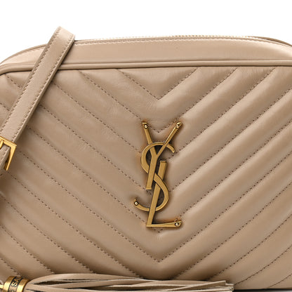 Saint Laurent Calfskin Matelasse Monogram Lou Camera Bag Dark Beige 8 of 13