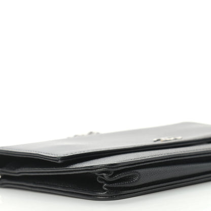 Chanel Caviar Sevruga Wallet On Chain WOC Black 5 of 12