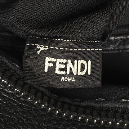 Fendi Cuoio Romano Lux Selleria Monster Eyes Embossed Rounded Backpack Asfalto 7 of 11