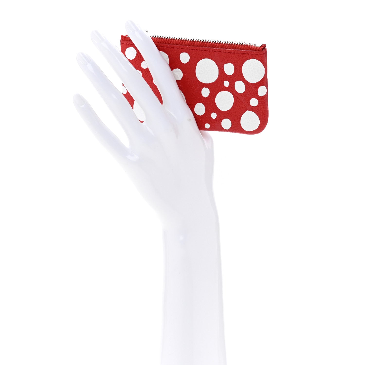 Louis Vuitton LV X YK Empreinte Infinity Dots Key Pouch Red White 2 of 9