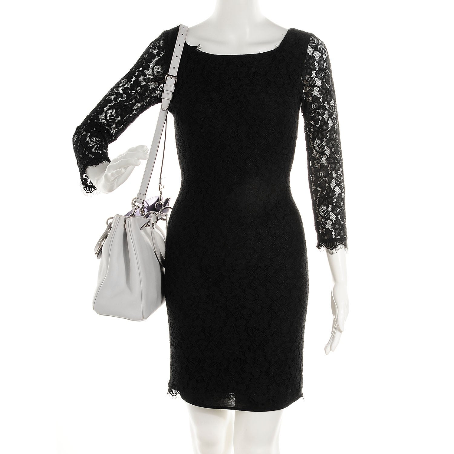 Christian Dior Calfskin Medium Diorissimo Bag White 2 of 10