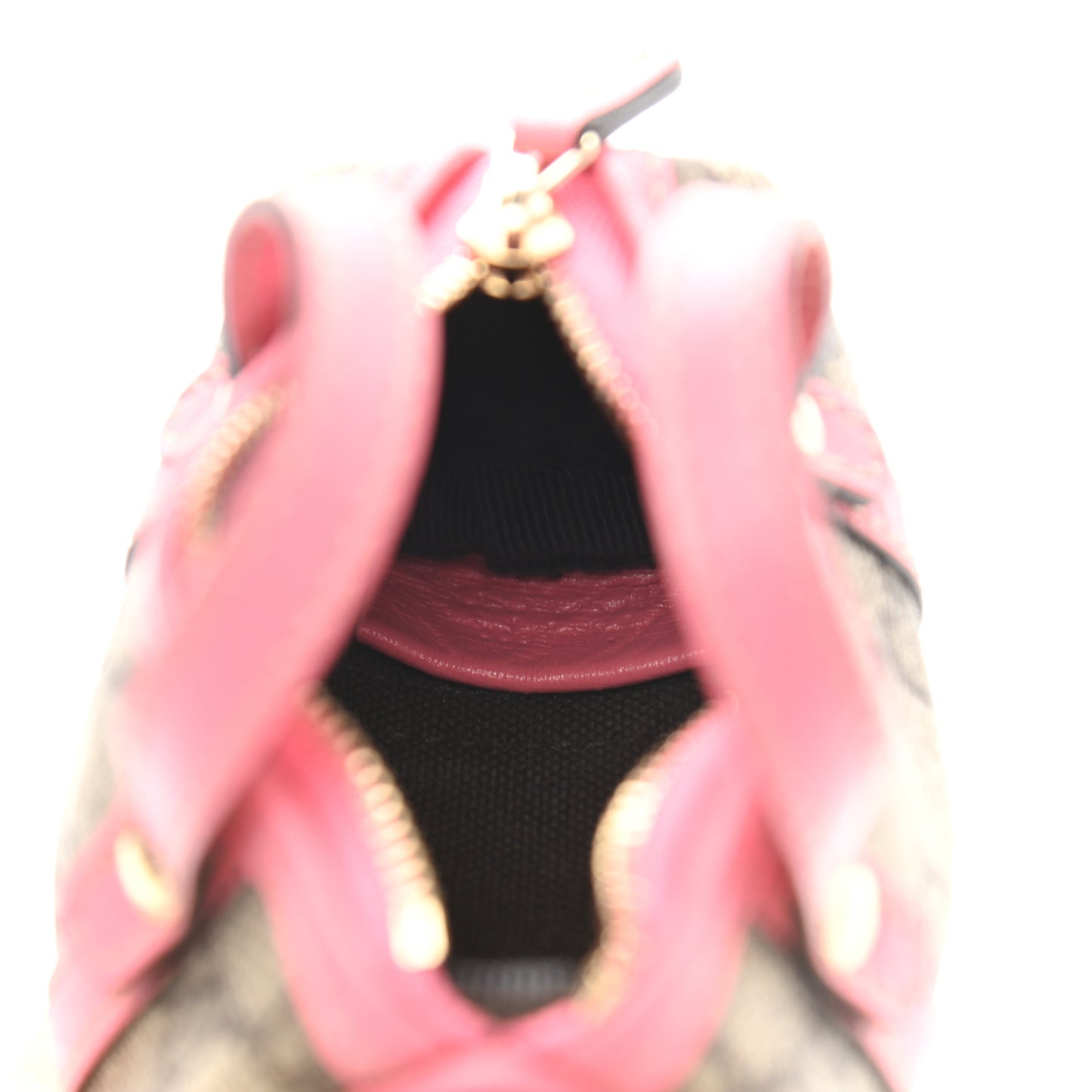 Monogram GG Mini Boston Coin Purse Key Chain Ring Pink