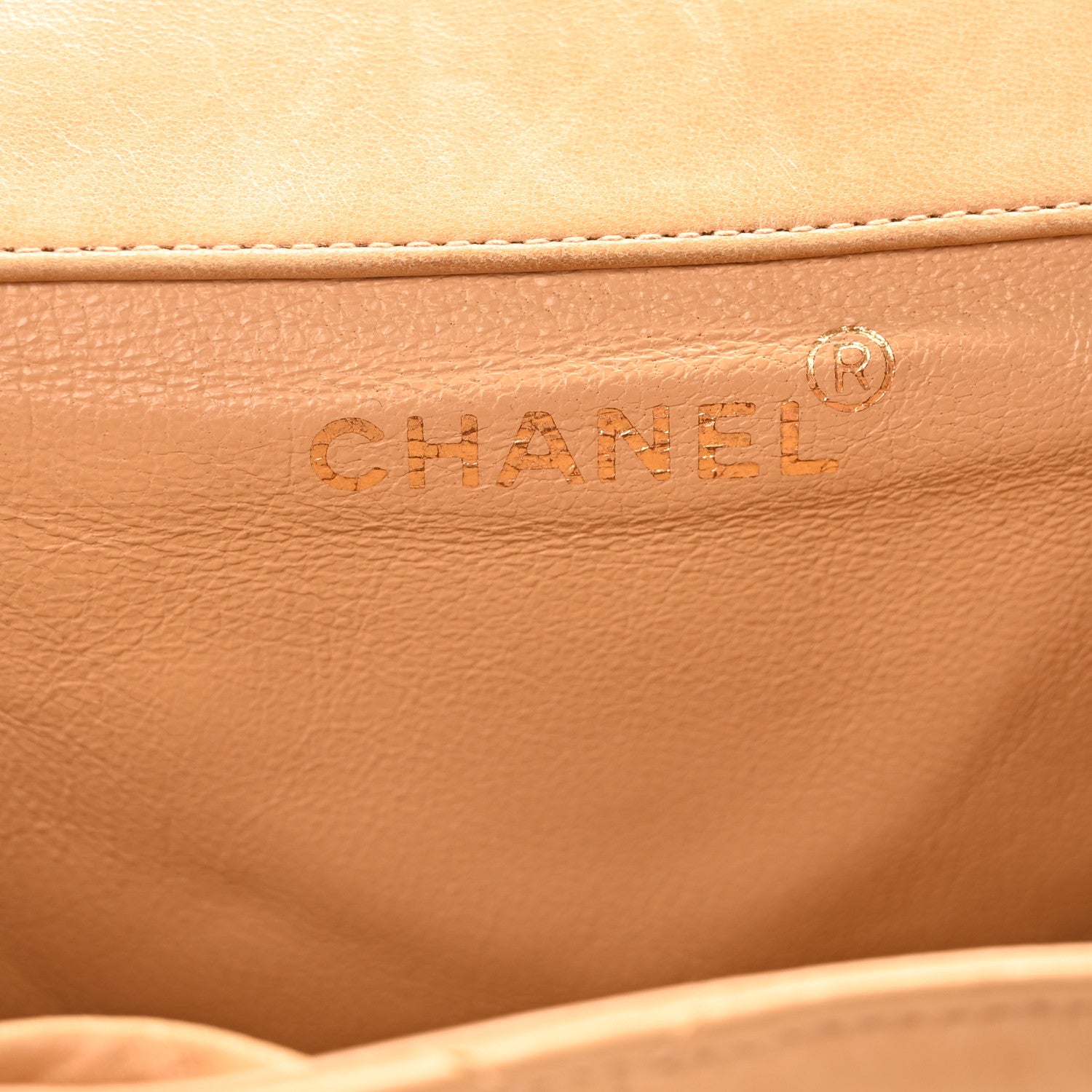 Chanel Lambskin Quilted Backpack Beige 6 of 10