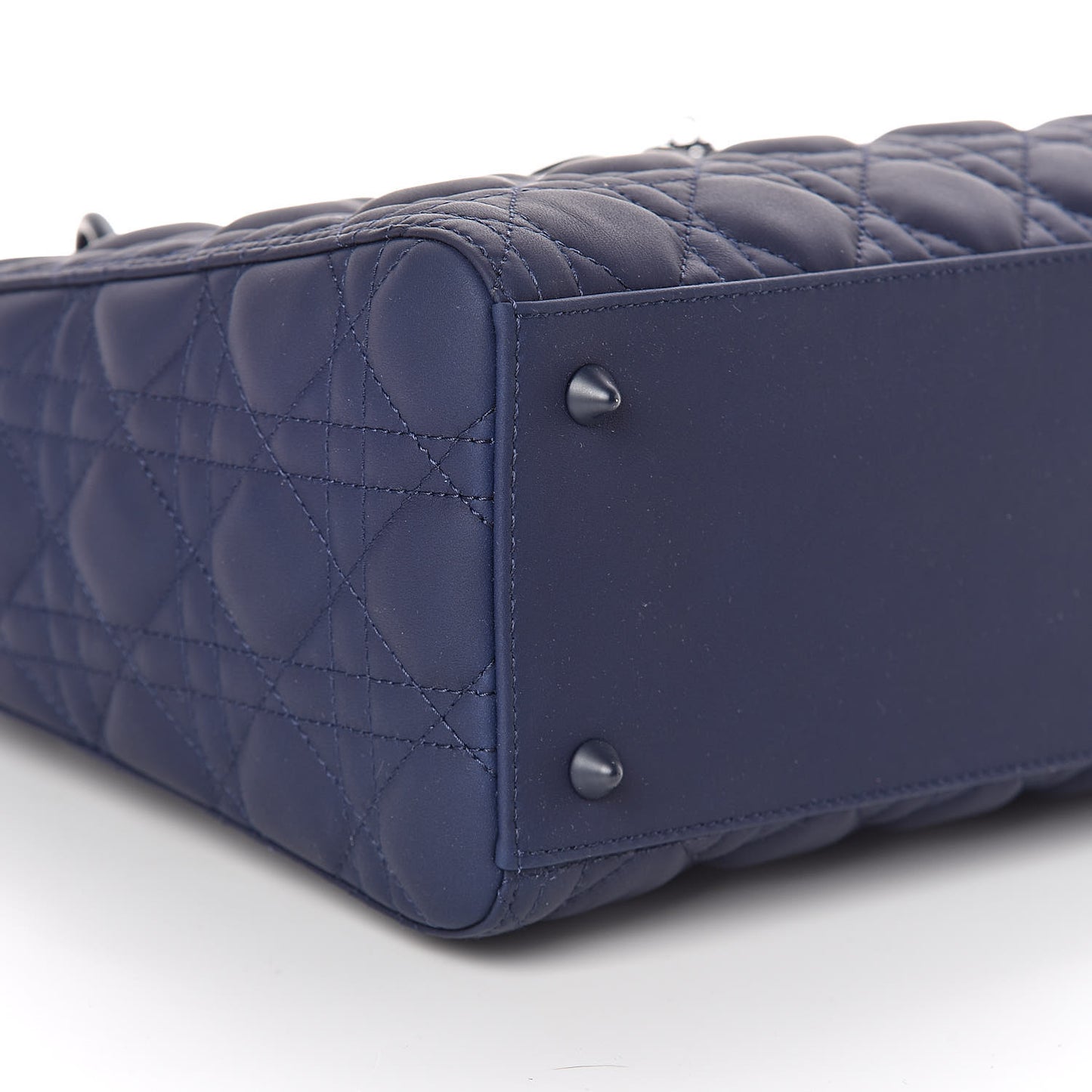 Ultra Matte Calfskin Cannage Medium Lady Dior Blue