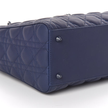 Christian Dior Ultra Matte Calfskin Cannage Medium Lady Dior Blue 7 of 8