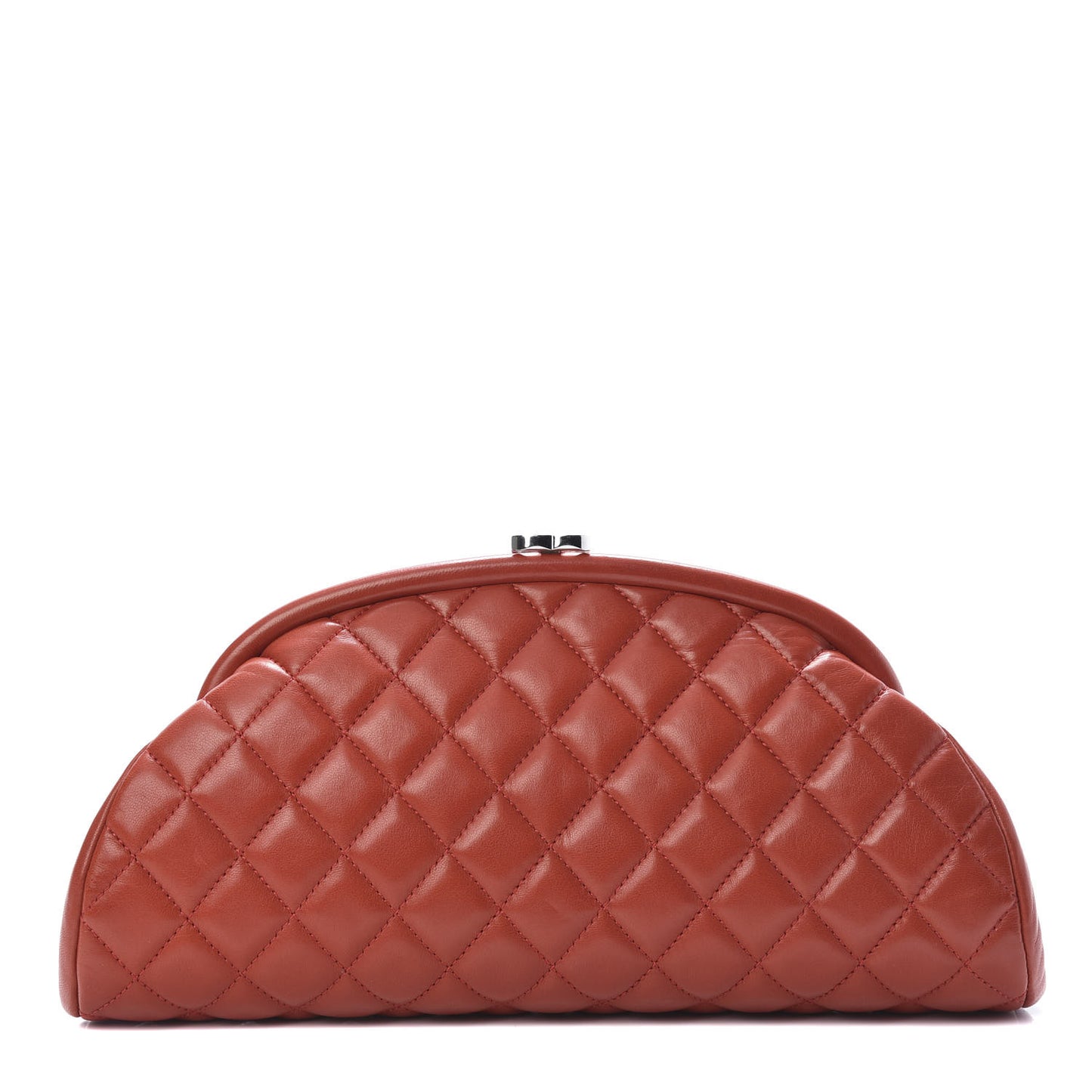 Lambskin Quilted Timeless Clutch Red