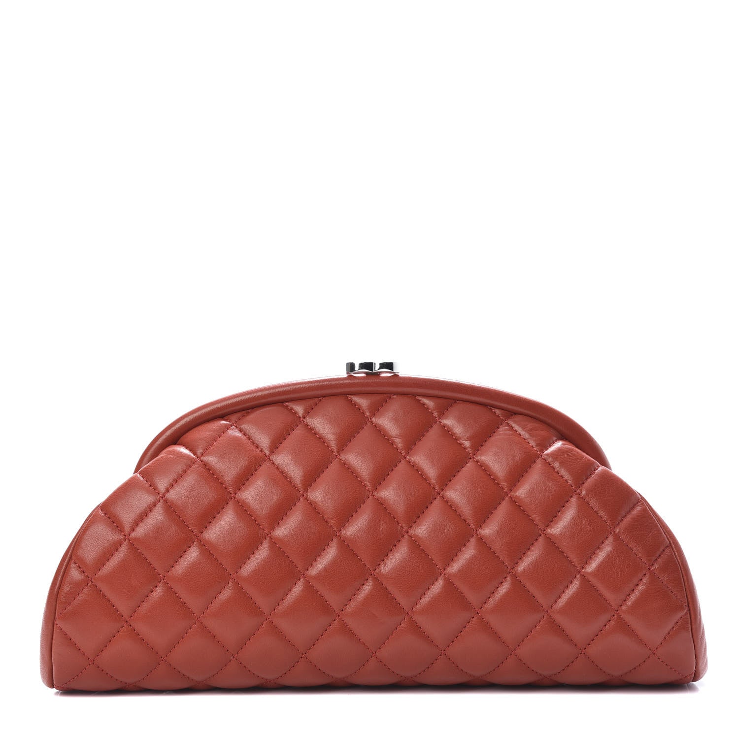 Chanel Lambskin Quilted Timeless Clutch Red 1 of 8