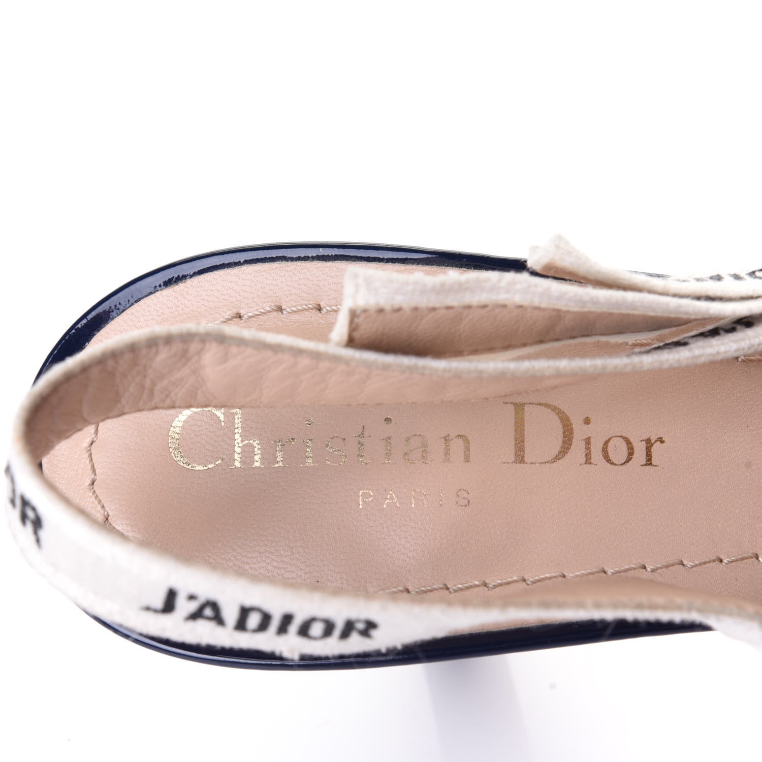 Christian Dior Patent Ribbon J'Adior Slingback 65mm Pumps 40 Blue 9 of 10