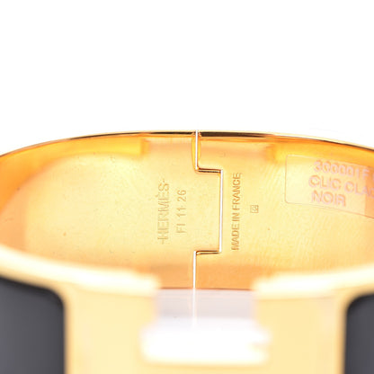 Hermes Enamel Wide Clic Clac H Bracelet PM Black 4 of 5
