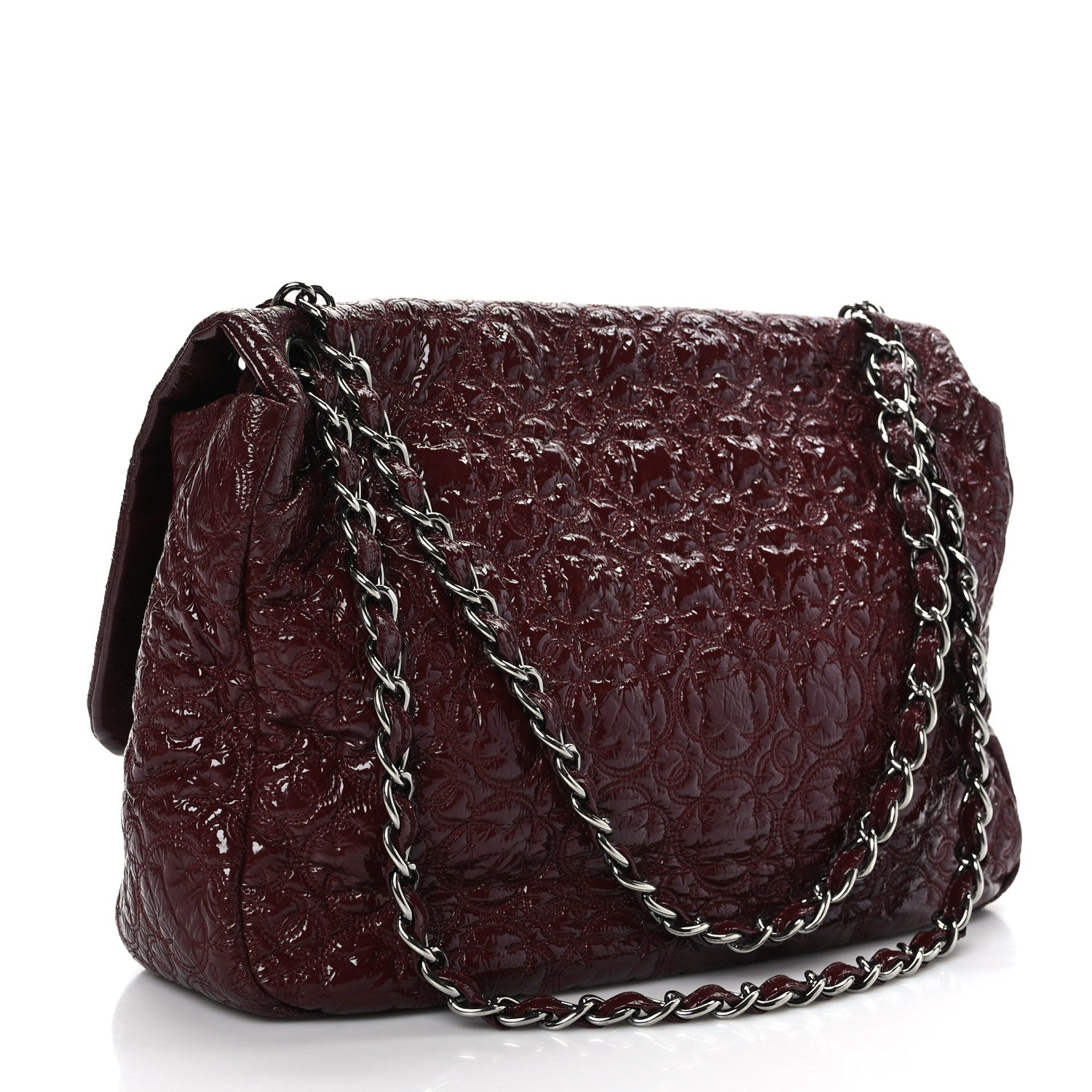 Chanel Vinyl Rock In Moscow Single Flap Dark Red 3 of 9