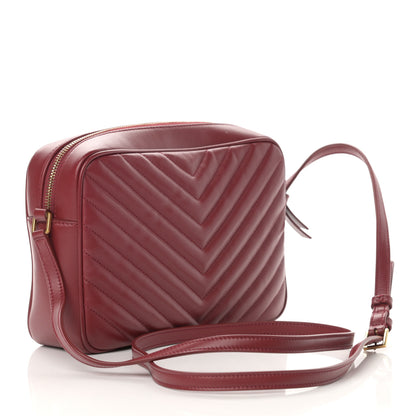 Saint Laurent Calfskin Matelasse Monogram Lou Camera Bag Red 3 of 10
