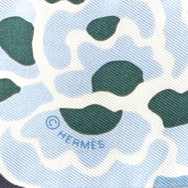 Hermes Silk Bingata Twilly Bleu Ciel Vert Rose 4 of 4