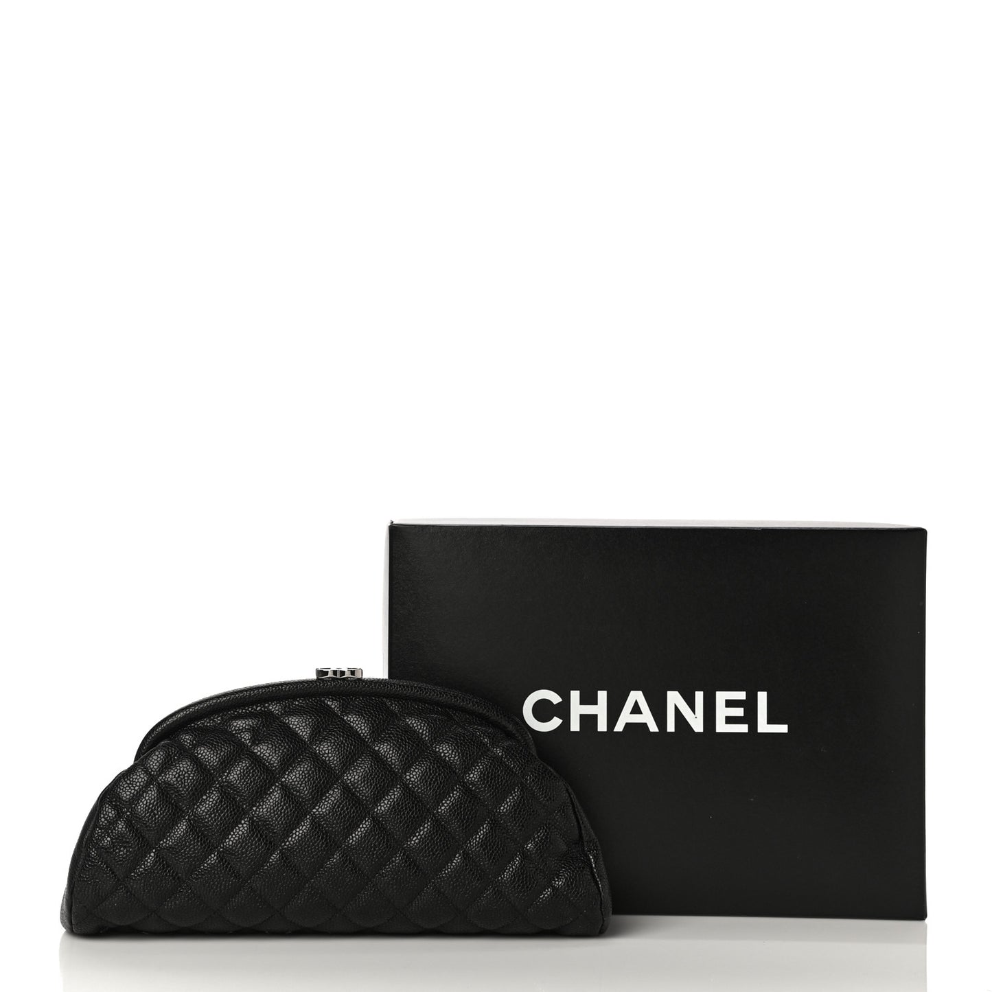 Caviar Quilted Timeless Clutch Black