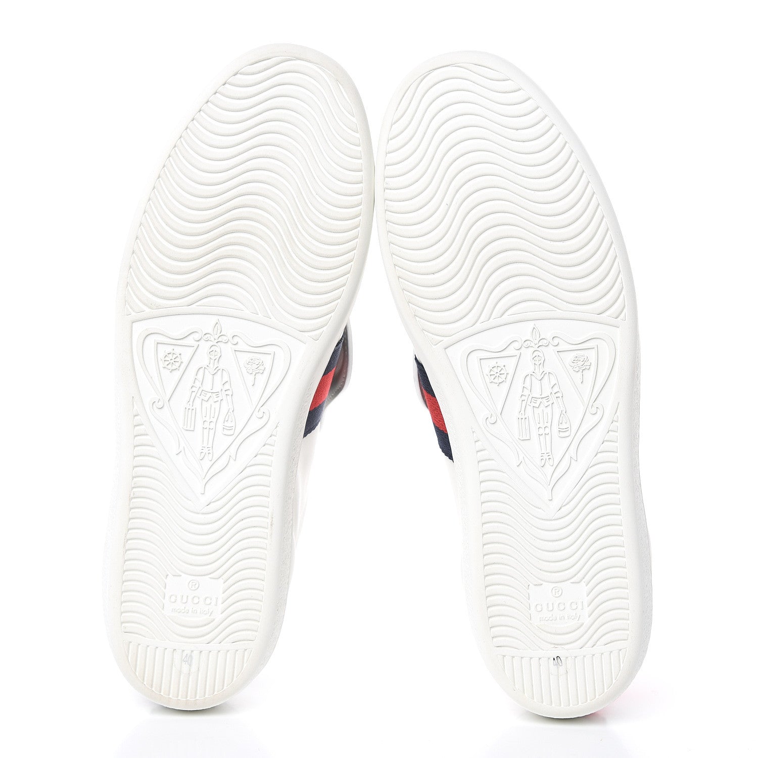 Gucci Calfskin Sequins Web Cat Womens Ace Sneakers 40 White 5 of 9
