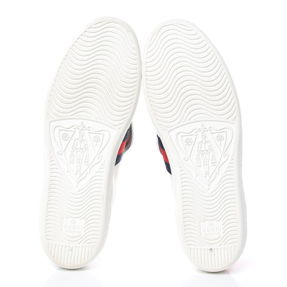 Gucci Calfskin Sequins Web Cat Womens Ace Sneakers 40 White 5 of 9