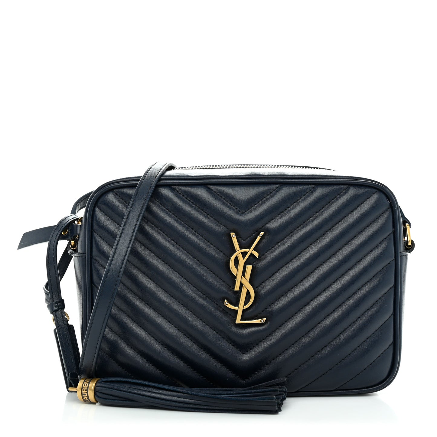 Calfskin Matelasse Monogram Lou Camera Bag Navy