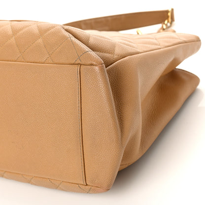 Chanel Caviar Quilted Grand Shopping Tote GST Beige Clair 9 of 19