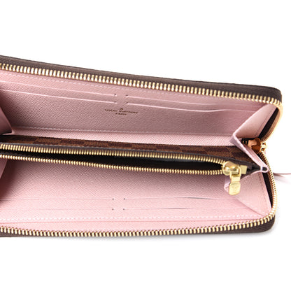 Louis Vuitton Damier Ebene Clemence Wallet Rose Ballerine 4 of 7