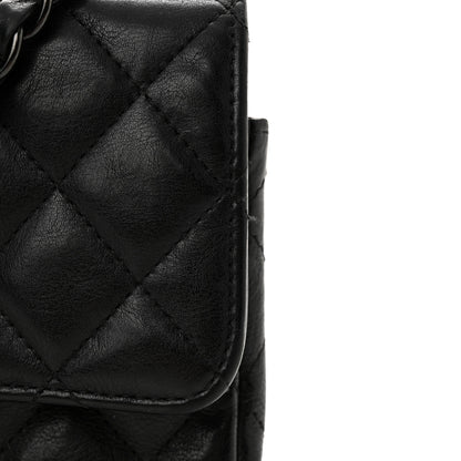 Chanel Crumpled Calfskin Quilted Mini Rectangular Flap So Black 13 of 14