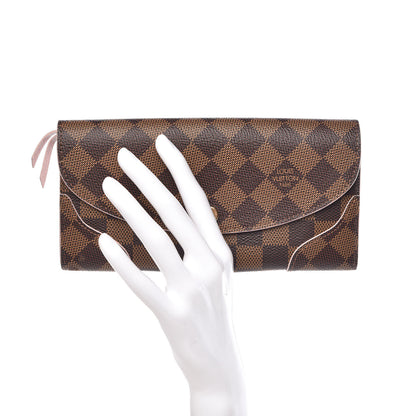 Louis Vuitton Damier Ebene Caissa Wallet Rose Ballerine 2 of 10