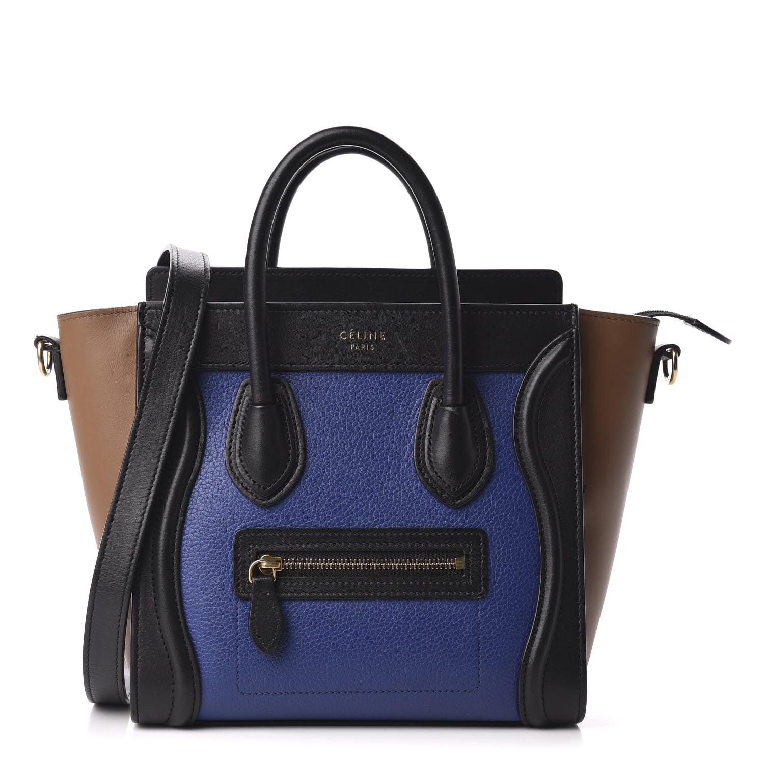 Celine Smooth Drummed Calfskin Nano Tri-Color Luggage Indigo 1 of 9