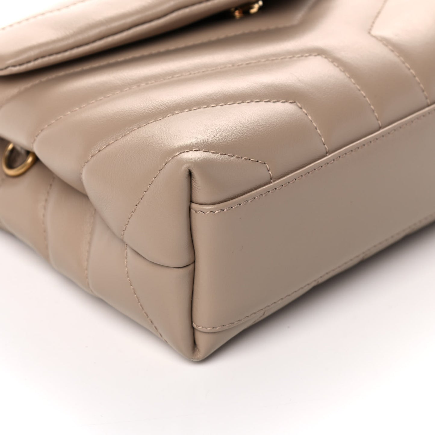 Calfskin Y Quilted Monogram Toy Loulou Crossbody Bag Latte