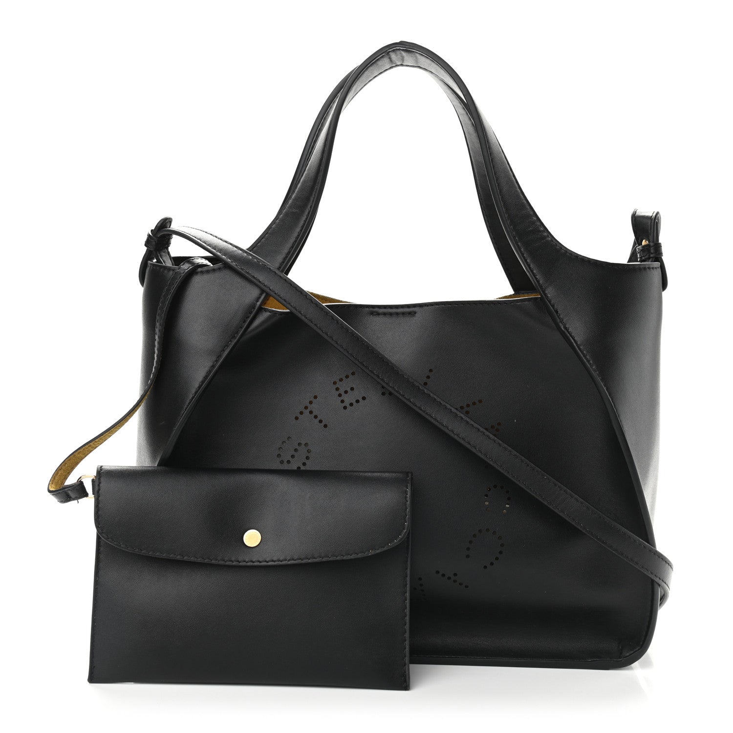 Stella McCartney Eco Alter Nappa East West Perforated Tote Black 1 of 11