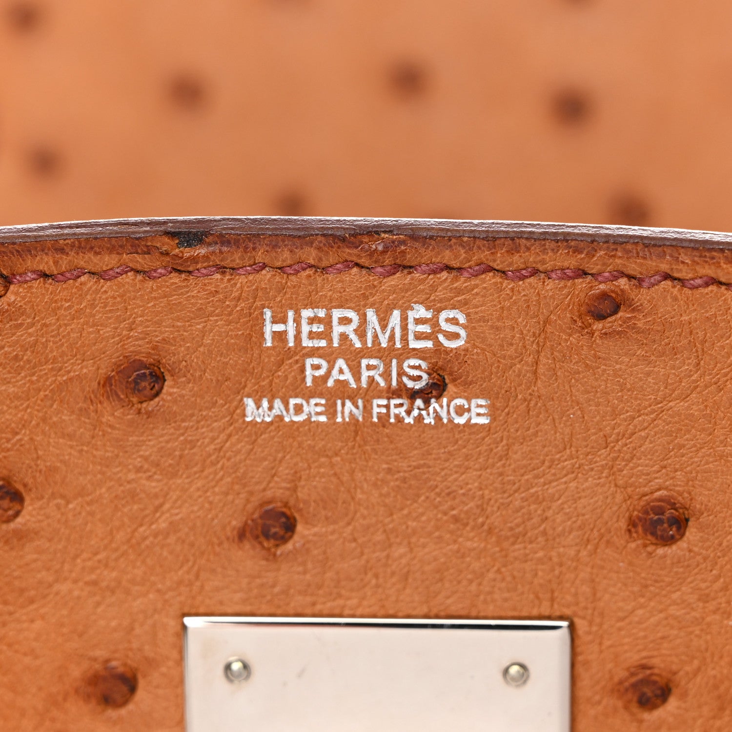 Hermes Ostrich Birkin 30 Gold 7 of 20