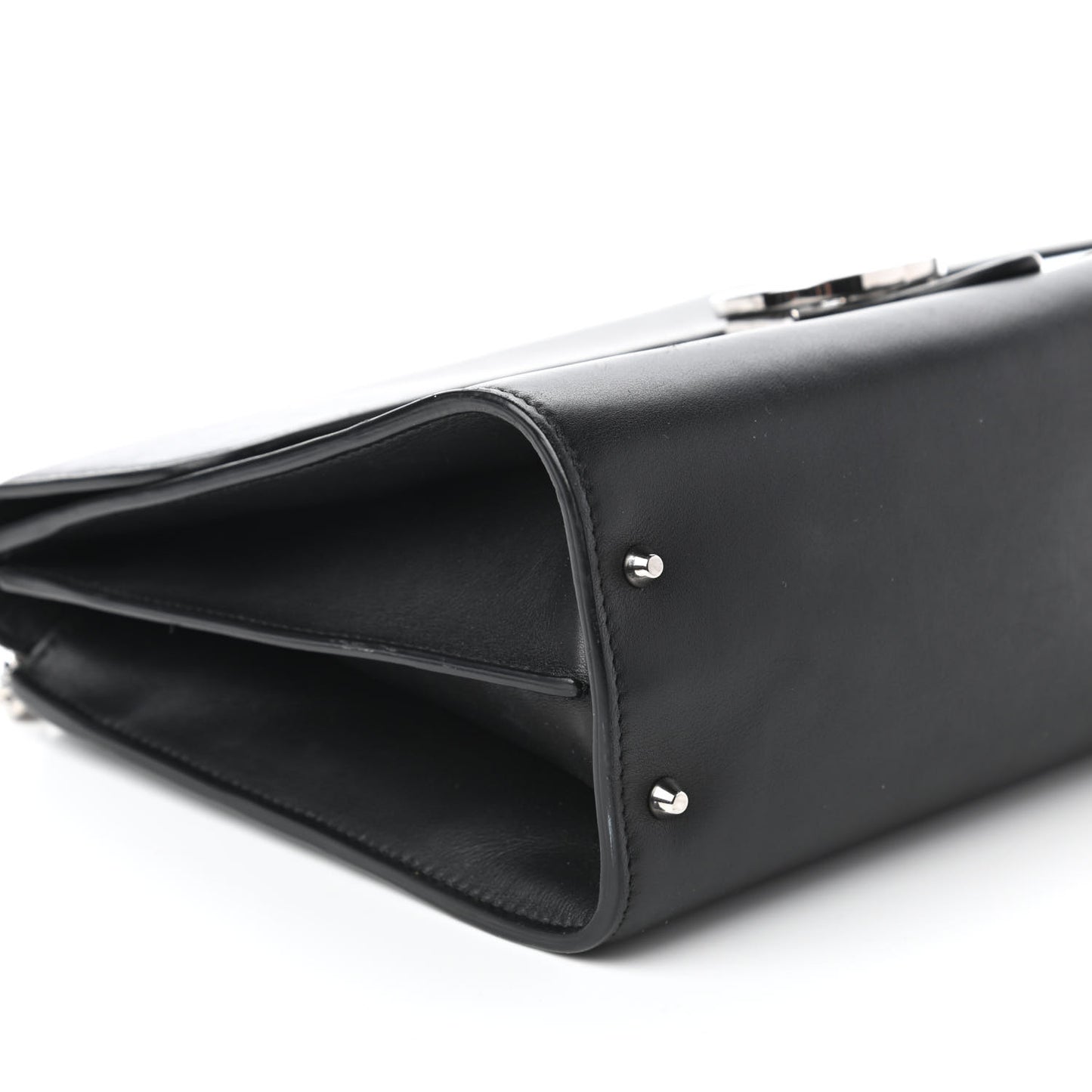 Moon Calfskin Medium Interlocking G Shoulder Bag Black