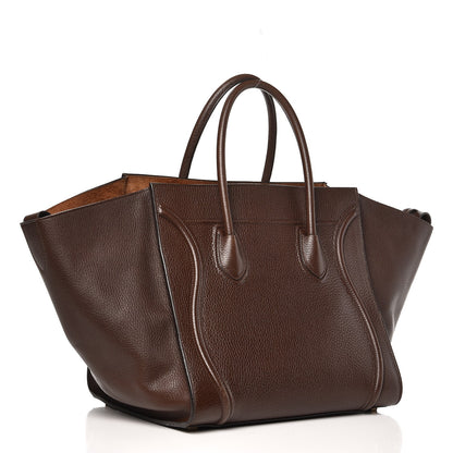 Celine Shiny Grained Calfskin Medium Phantom Luggage Brown 3 of 12