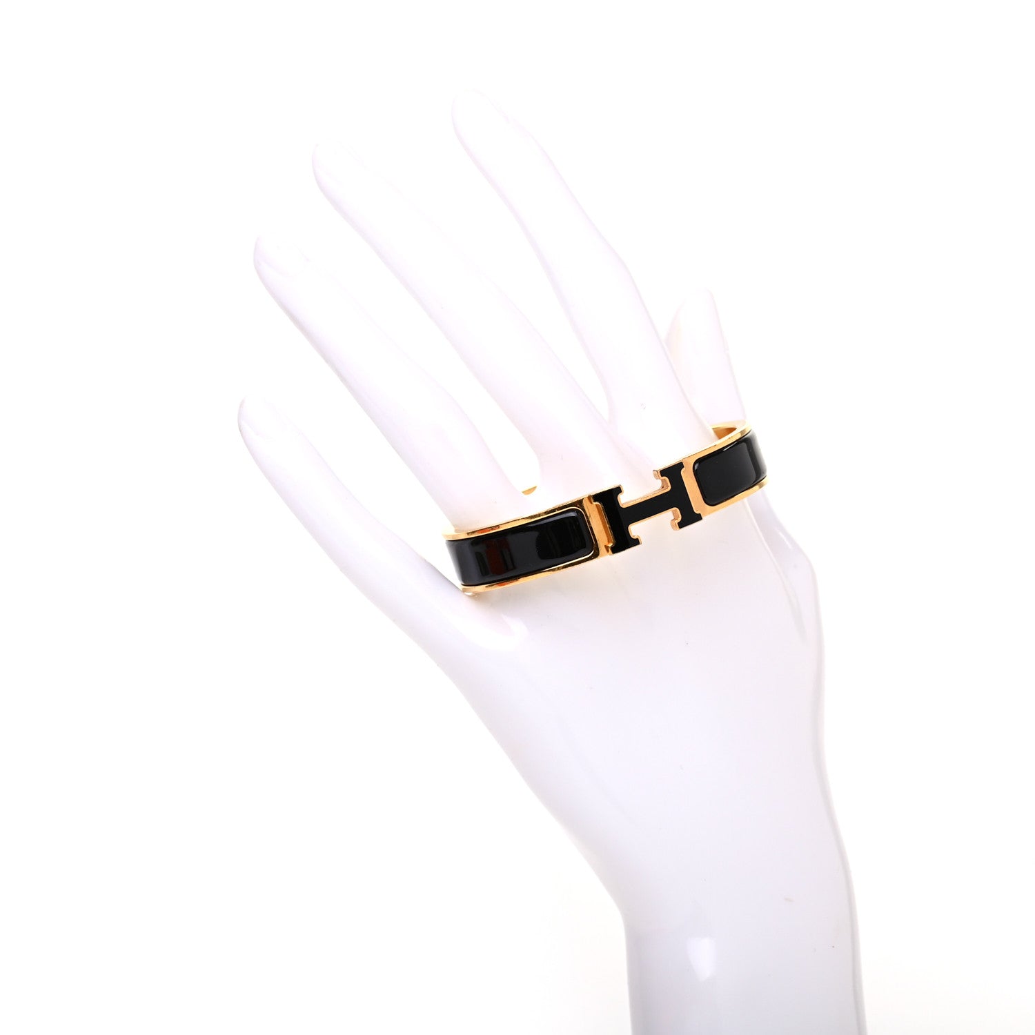 Hermes Enamel Narrow Clic Clac H Bracelet PM Black 2 of 4