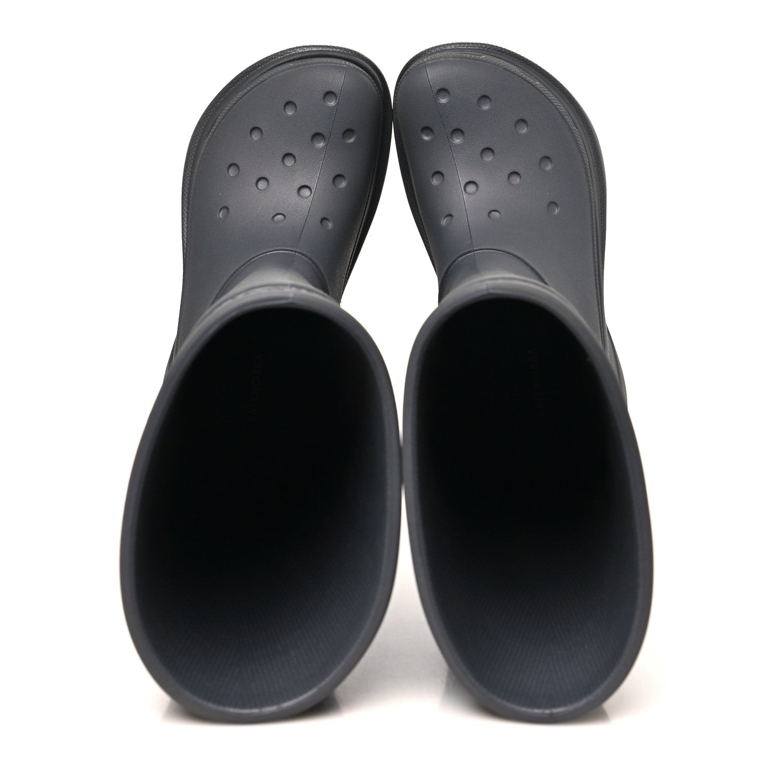 Balenciaga X CROCS Rubber Womens Rain Boots 37 Grafite 2 of 8