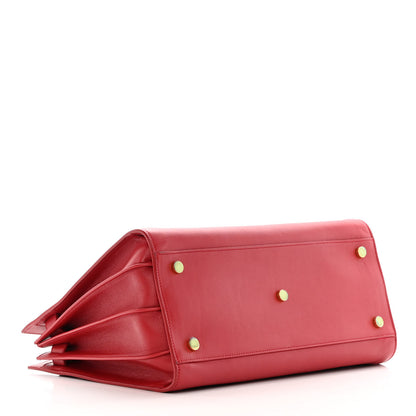 Saint Laurent Calfskin Small Sac De Jour Lipstick Red 4 of 19