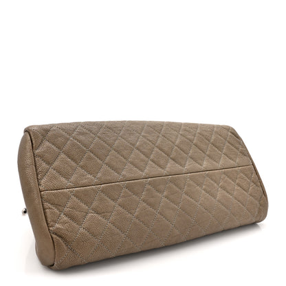 Chanel Metallic Caviar Quilted Medium Just Mademoiselle Bowling Bag Gold 4 of 13