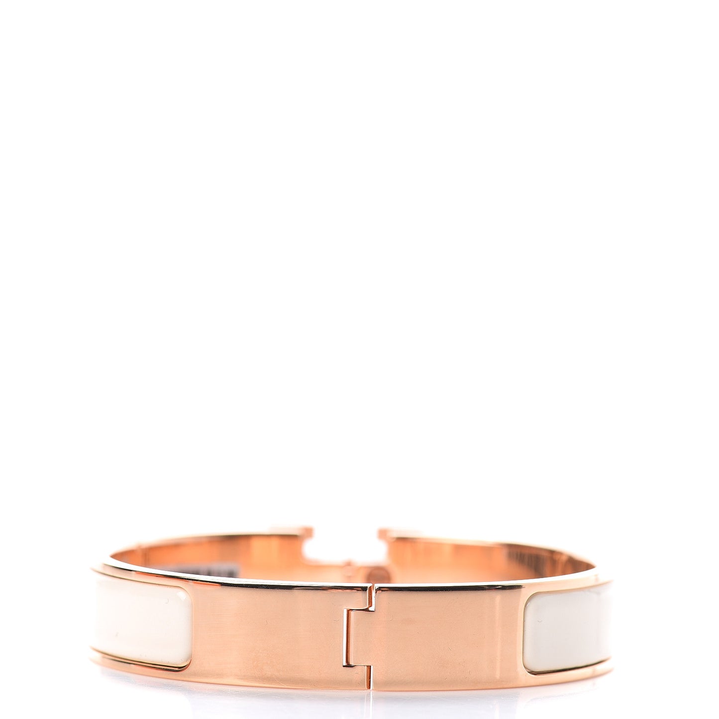 Enamel Narrow Clic Clac H Bracelet PM Craie