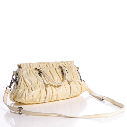 Prada Vernice Dressy Gaufre Shopping Satchel White 3 of 8