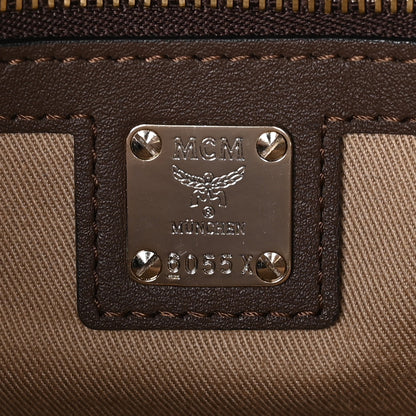 MCM Calfskin Ottomar Monogram Medium Essential Tote Chestnut 6 of 11