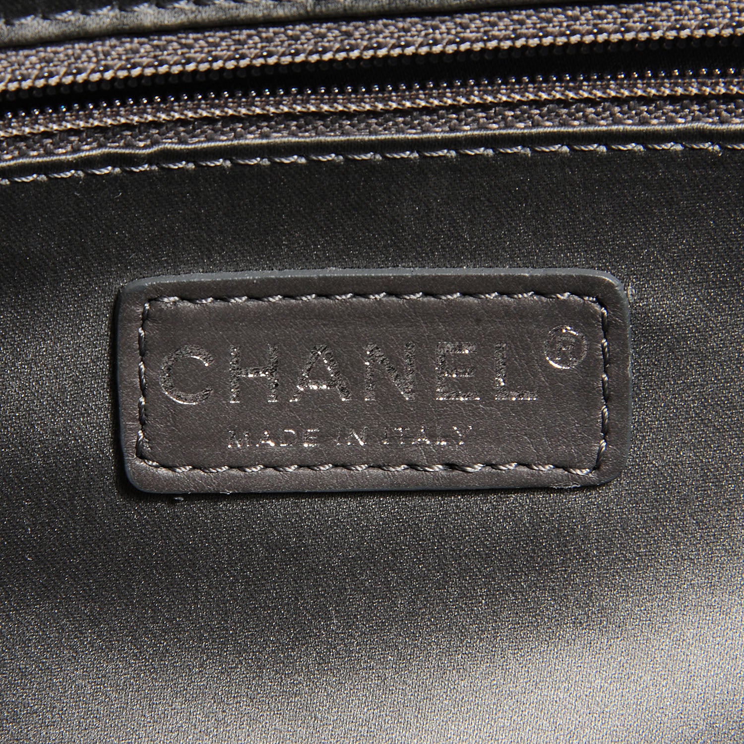 Chanel Lambskin Square Stitched Lax Shopping Tote Black 7 of 7