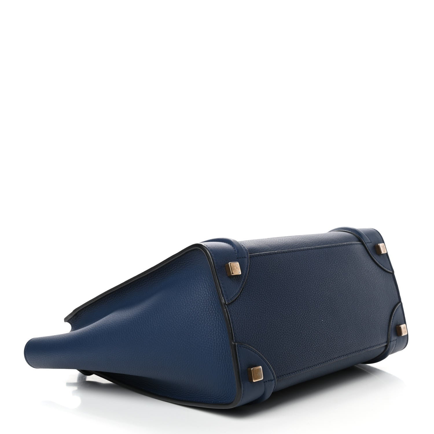 Celine Drummed Calfskin Micro Luggage Marine 3 of 4
