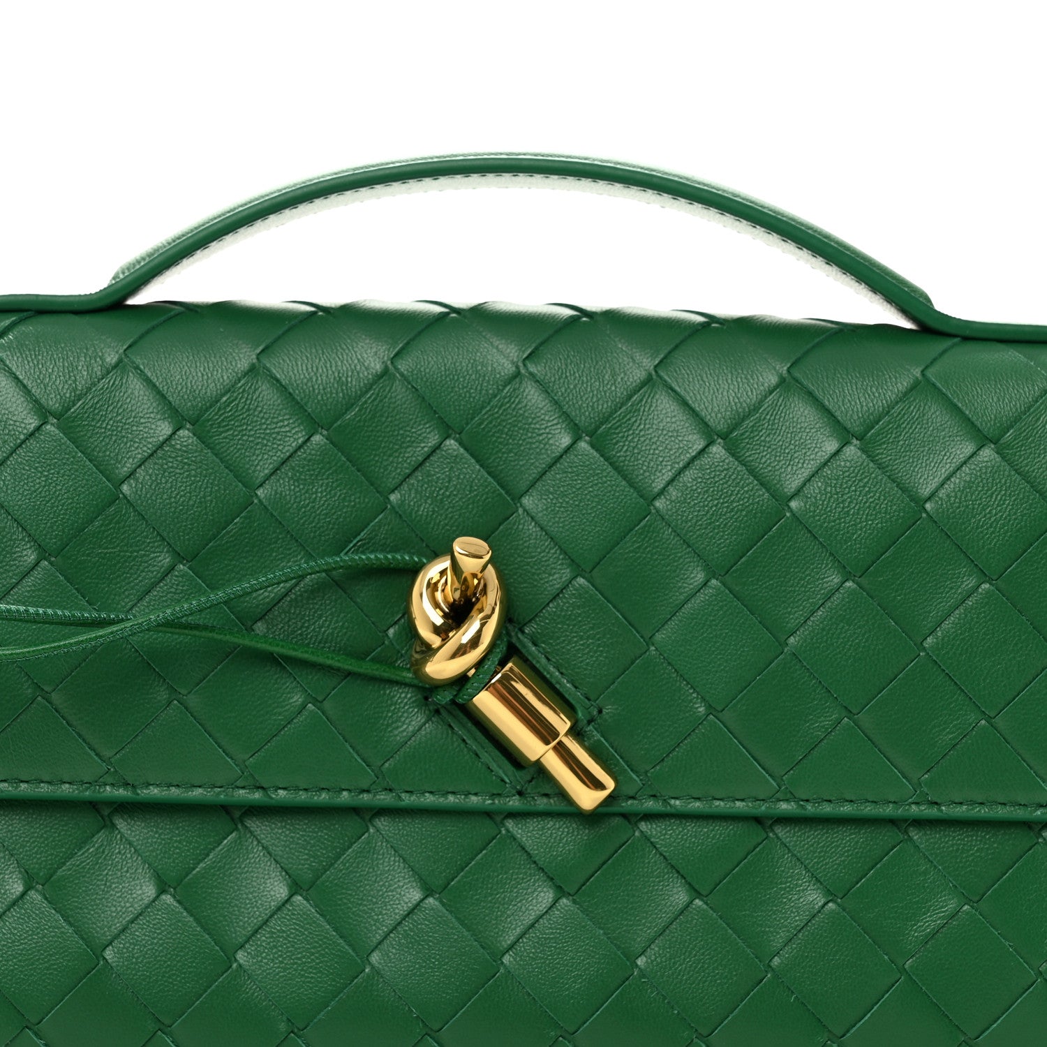 Bottega Veneta Nappa Intrecciato Long Andiamo Top Handle Clutch Jungle 7 of 9