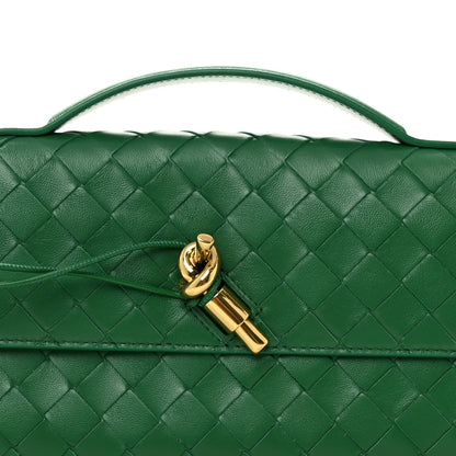 Bottega Veneta Nappa Intrecciato Long Andiamo Top Handle Clutch Jungle 7 of 9