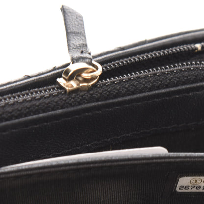 Chanel Lambskin Quilted Pearl Clutch With Chain Black 6 of 11