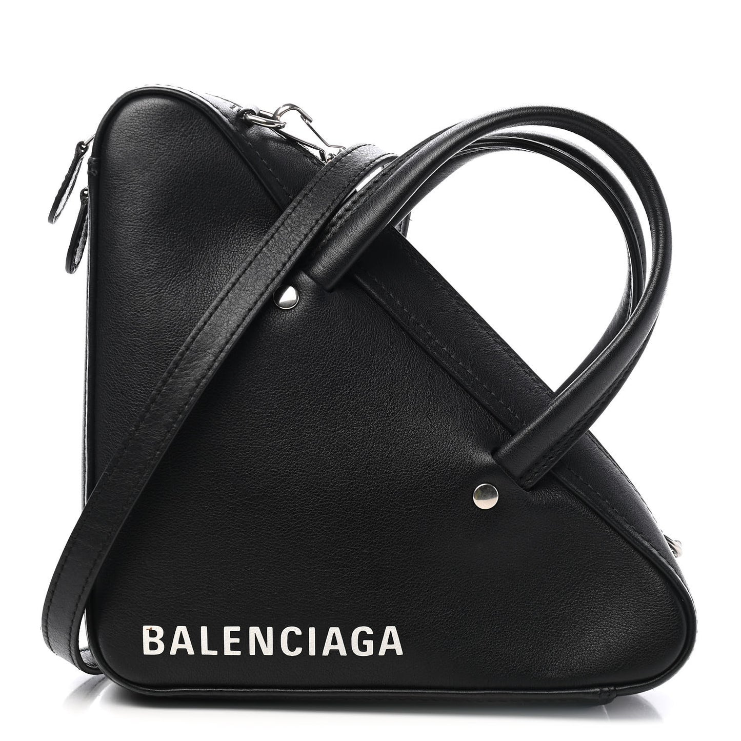 Calfskin XS Triangle Duffle Black