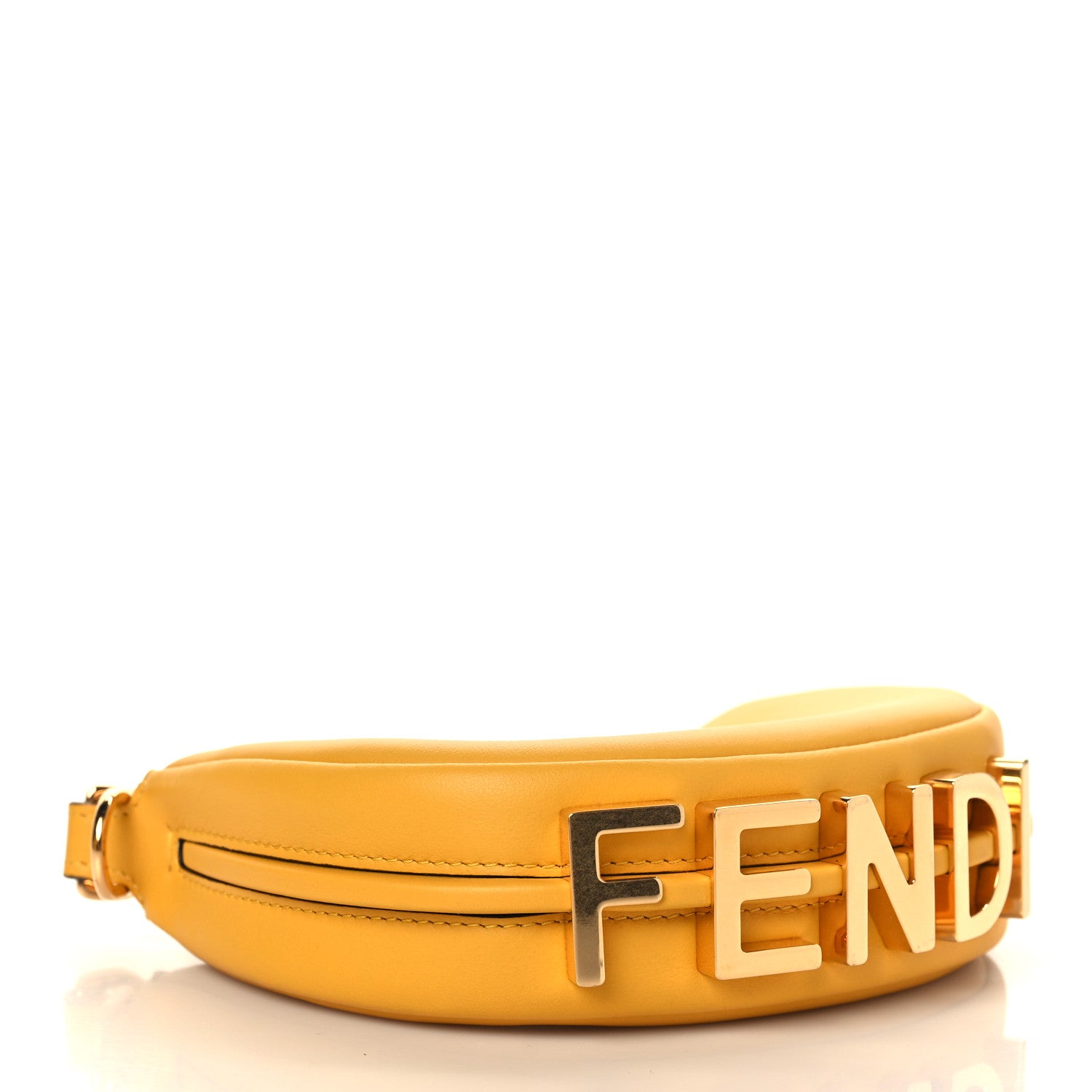 Fendi Vitello Grace New Matte Nano Fendigraphy Hobo Charm Mimosa 4 of 10
