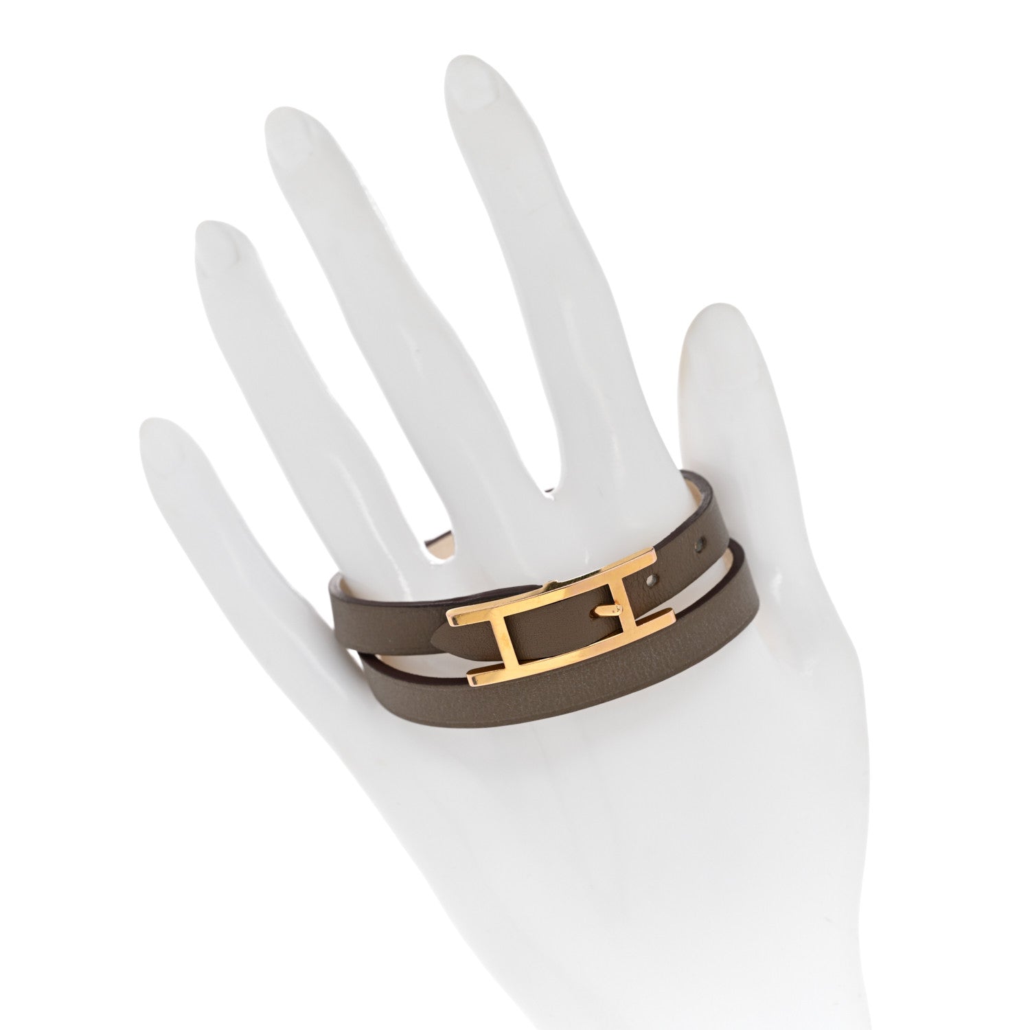 Hermes Swift Behapi Double Tour Bracelet Etoupe Nata 2 of 7