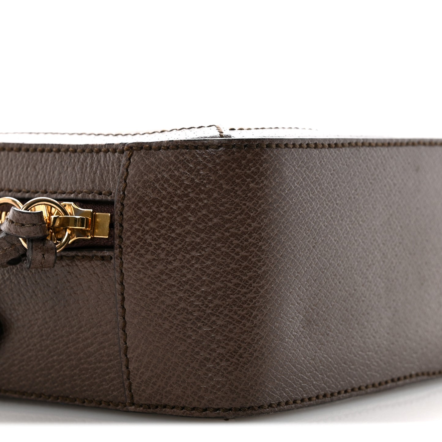 GG Supreme Monogram Mini Ophidia Top Handle Shoulder Bag Brown