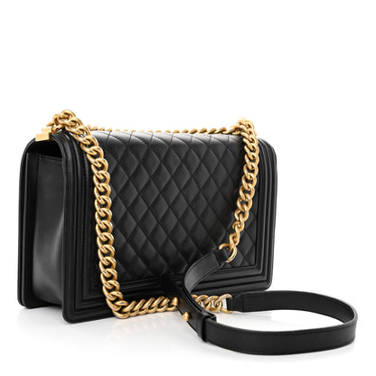 Chanel Calfskin Quilted New Medium Boy Flap Black 3 of 10